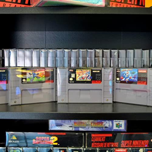 EVORETRO SNES Games Cartridge Protector Compatible for Super Nintendo SNES Games Cartridge - 0.40 MM Thick, Anti-Dust, Acid-Free SNES Super Games Cart, Clear PET Case Protector by EVORETRO (Pack of 25) - Image 2