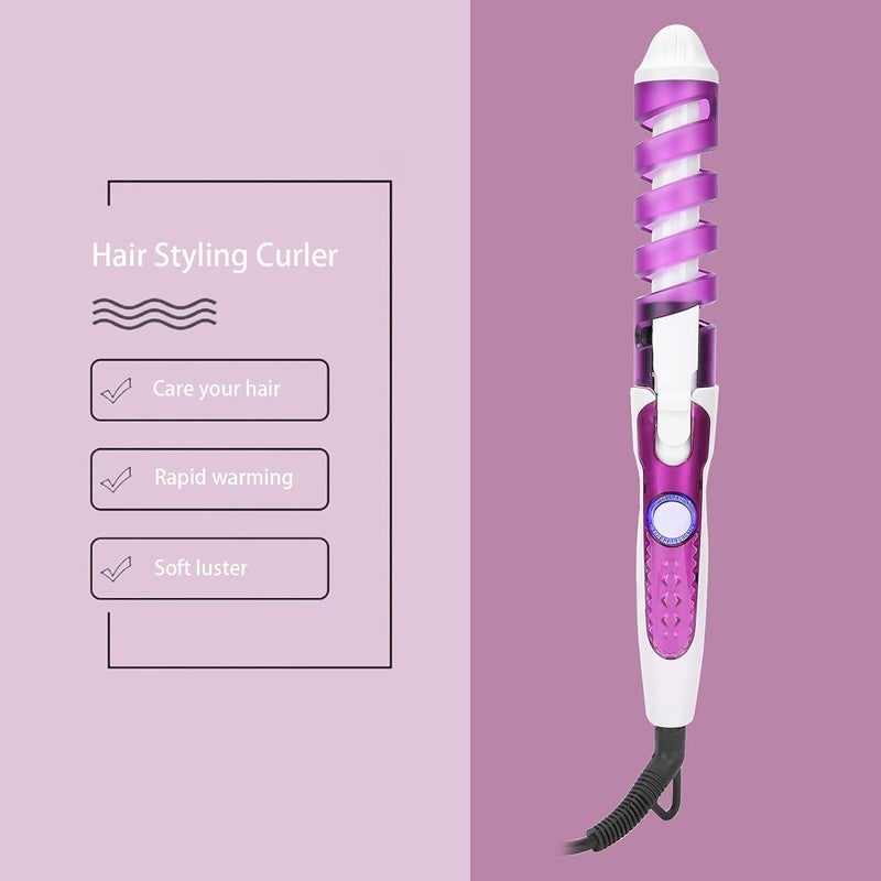 comfrt Curling Iron Curling Wand Hair Curler Electric Hair Wavy Hair Styling Hair Curling Wand Professional Hair Salon Spiral Curl[Us] - Image 2