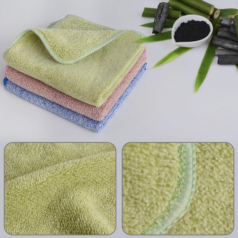 Sinland Microfiber Face Towels Ultra Soft Facial Washcloths Face Cloth for Bath 12Inch x 12Inch 6 Pack - Image 4