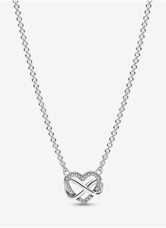 PANDORA Pandora Moments Sterling Silver Sparkling Infinity Heart Collier Necklace for Women 50cm 392666C01  - Image 1