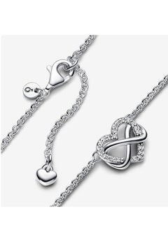 PANDORA Pandora Moments Sterling Silver Sparkling Infinity Heart Collier Necklace for Women 50cm 392666C01  - Image 4