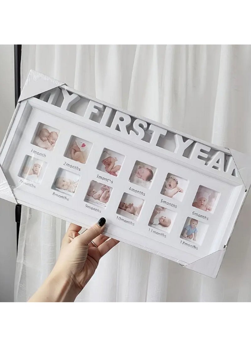 12 Months Baby Milestone Photo Sign Frame - A Neutral Gift Idea For Your Little One's 1st Birthday  - Image 5