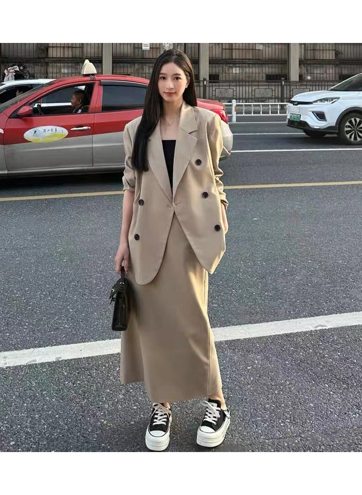 Shougu Casual Women's Suit Jacket Half Skirt Two-piece Set  - Image 2