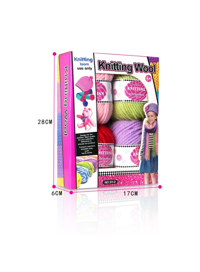 Children's Diy Hand-cranked Wool Knitting Machine Series Wool Yarn Hat Scarf Socks Knitter Toy For Creative Play-Color:SY-2  - Image 1