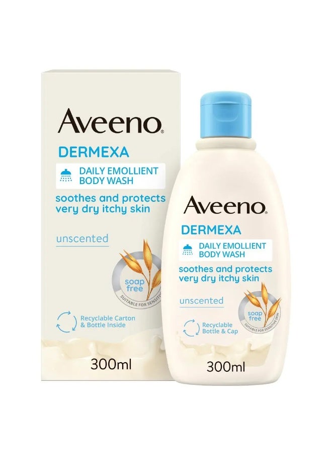 Aveeno Dermexa Soothing Emollient Cream 200ml + Emollient Body Wash 300ml - Image 2