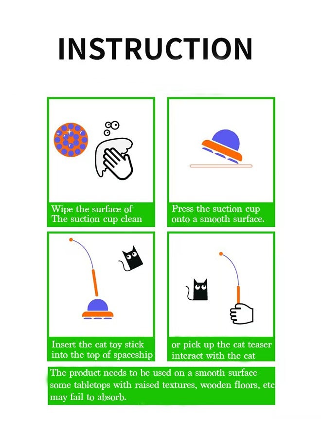 Entertaining Cat Feather Teaser with Suction Cup Pet Toy Cat Feather Toys,Cat Wand Toy with Powerful Suction Cup Detachable,Interactive Kitten Sticks for Indoor Cats to Play Chase(random colors) - Image 5