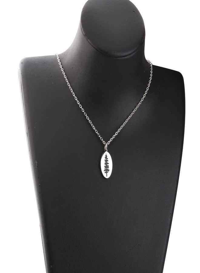 FEELMEM Pine Tree Charm Necklace Pine Tree Adventure Travel Jewelry Outdoor Enthusiast Jewelry Gift - Image 3