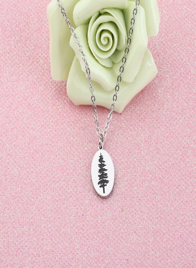 FEELMEM Pine Tree Charm Necklace Pine Tree Adventure Travel Jewelry Outdoor Enthusiast Jewelry Gift - Image 5