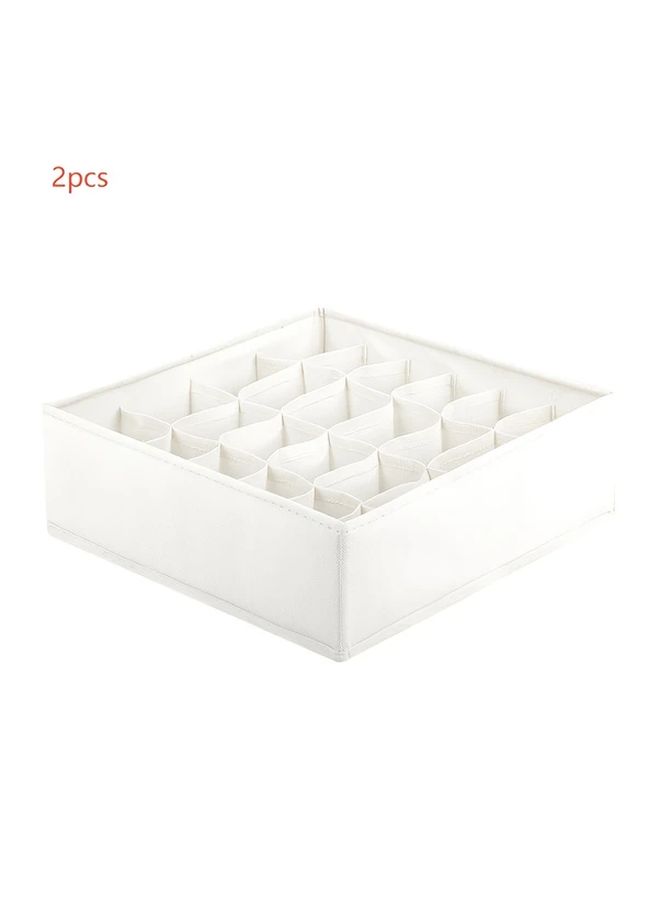 Heavy Duty Foldable 48 Compartment Underbed Closet Storage Organizer Box White - Image 5