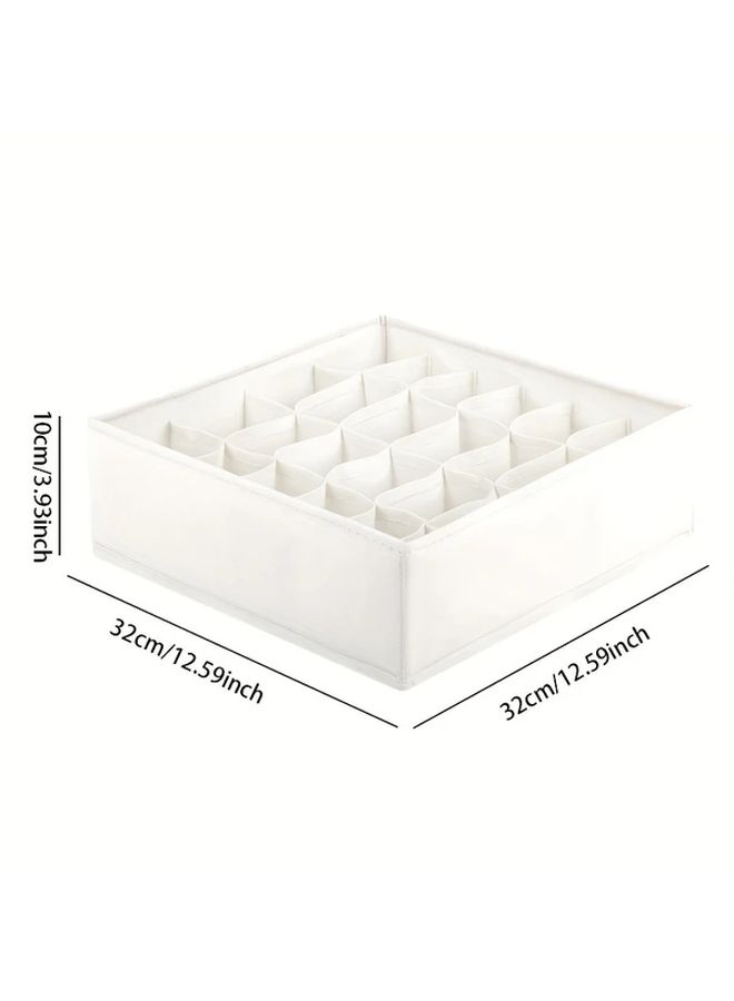 Heavy Duty Foldable 48 Compartment Underbed Closet Storage Organizer Box White - Image 3