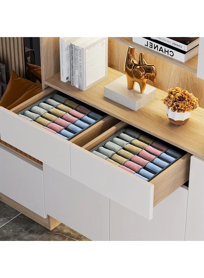 Heavy Duty Foldable 48 Compartment Underbed Closet Storage Organizer Box White - Image 4