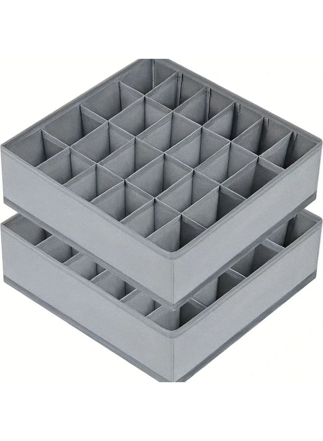 Heavy Duty Foldable 48 Compartment Underbed Closet Storage Organizer Box White - Image 1