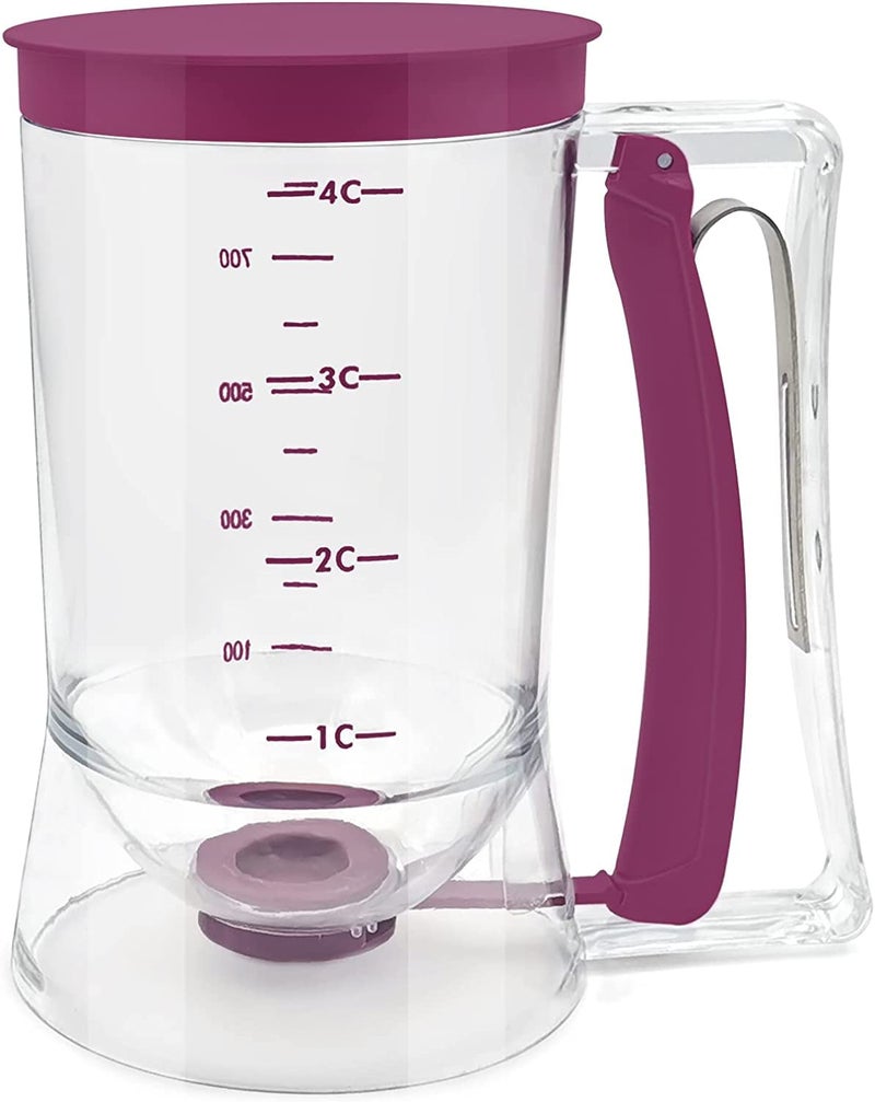 Toparad Pancake Cupcake Batter Dispenser, Bakeware Maker with Measuring Label, Perfect Baking Tool for Cupcakes, Waffles, Muffin Mix, Cake or Any Baked Goods - Image 2