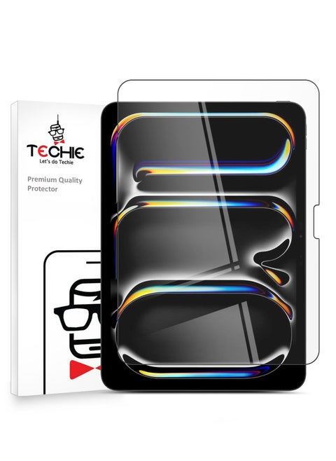 HD Tempered Glass Screen Protector for Apple iPad Pro 11 Inch M4 (2024) - Anti Reflection Anti Bubbles 9H Hardness 0.33 mm Rounded Edges Easy Installation