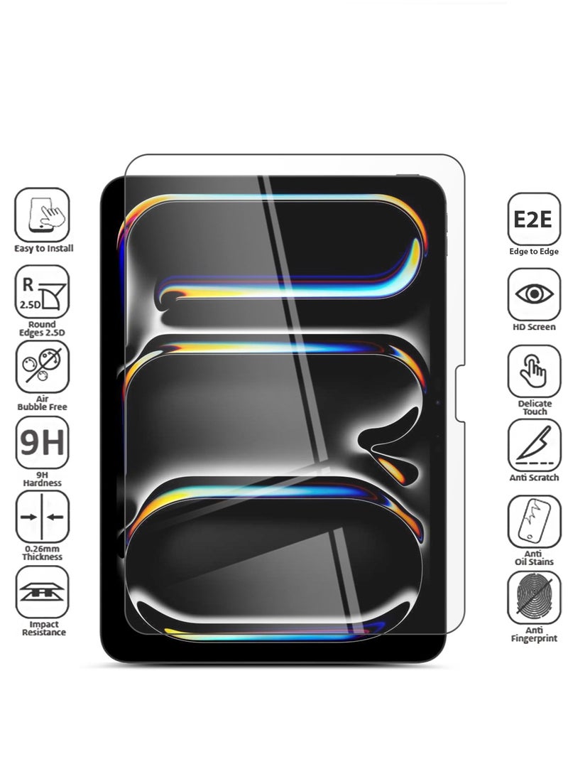 Techie - HD Tempered Glass Screen Protector for Apple iPad Pro 11 Inch M4 (2024) - Anti Reflection Anti Bubbles 9H Hardness 0.33 mm Rounded Edges Easy Installation - Image 1