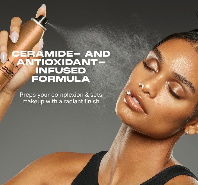 Morphe بخاخ مرطب للوجه من مورفي - بخاخ تثبيت مرطب للمكياج وتحضير البشرة - غني بالسيراميدات ومضادات الأكسدة لإنهاء مشرق (2.8 أونصة)  - Image 3