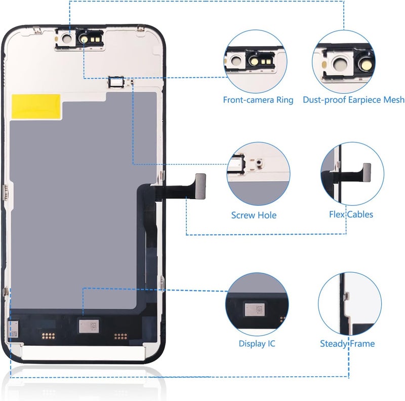 Diykitpl for iPhone 15 Pro Max Screen Replacement 6.7 inch Full HD, 3D Touch LCD Screen Display Digitizer Assembly with Repair Tools, Compatible for Model A2849, A3105, A3106, A3108 - Image 2