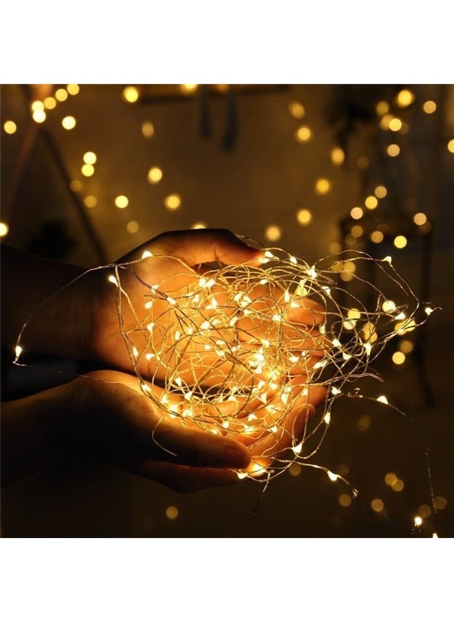 yongsheng 5pcs String Decorative Light Yellow light 3m， Battery Powered Starry Fairy Mini Light,Battery Operated Micro Lights for Bedroom,Parties,Wedding,Centerpiece,Decoration  - Image 4