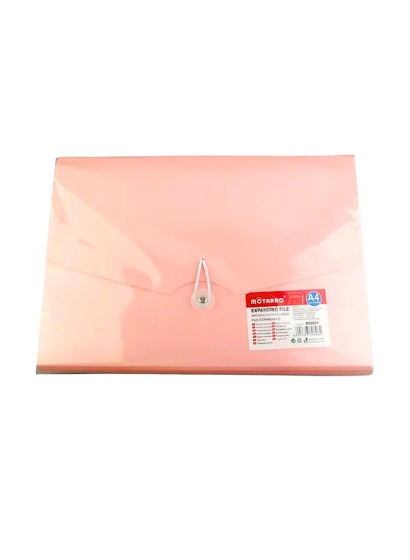 MOTARRO A4 Expanding File Folder Macaron Organ Pockets Documents Organizer File Pouch School Office Binder  - Image 1