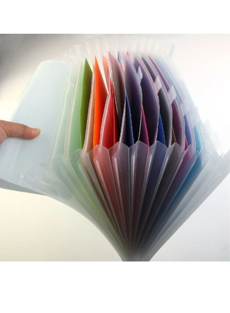 MOTARRO A4 Expanding File Folder Macaron Organ Pockets Documents Organizer File Pouch School Office Binder  - Image 2