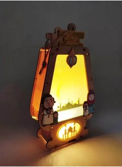 سي او أرماء اضاءة  شكل فانوس رمضان خشبي معلق للزينة  - Image 2