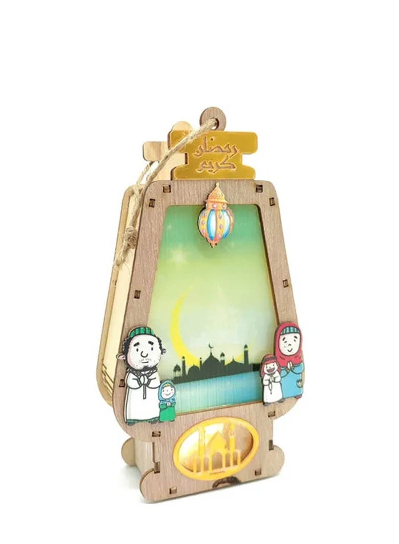 co arma Wooden Ramadan lantern hanging for decoration - Image 3
