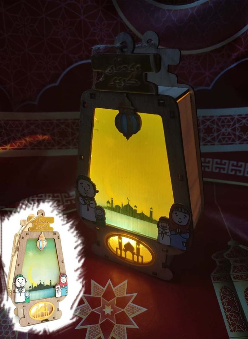 co arma Wooden Ramadan lantern hanging for decoration - Image 1