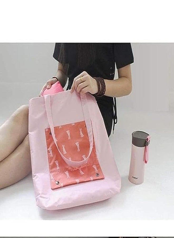 JIGVA Candy Color Cartoon Shoulder Bag | Foldable Ladies Handbag Portable for Shopping, Travel, Market & Outdoor | Lightweight Women Casual Tote Bag (Pack of 1, Multicolor) - Image 3