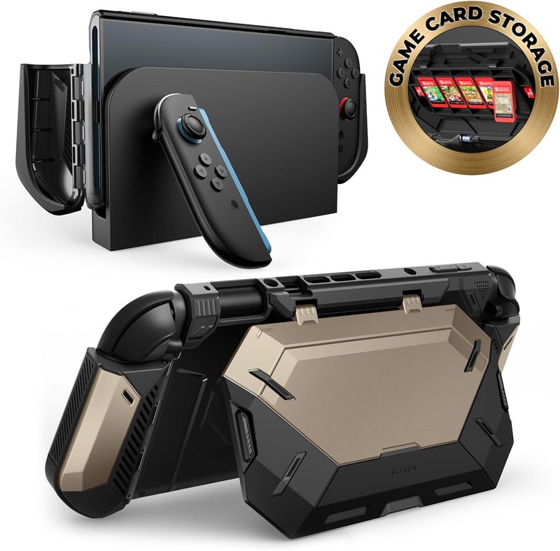 آي-بلاسون لحافظة Nintendo Switch 2 مع حامل قابل للتوصيل [حامل Joycon قابل للطي] [فتحات تخزين البطاقات] [تصميم مريح] غطاء حماية مريح من قطعة واحدة لـ Switch 2 - Image 1
