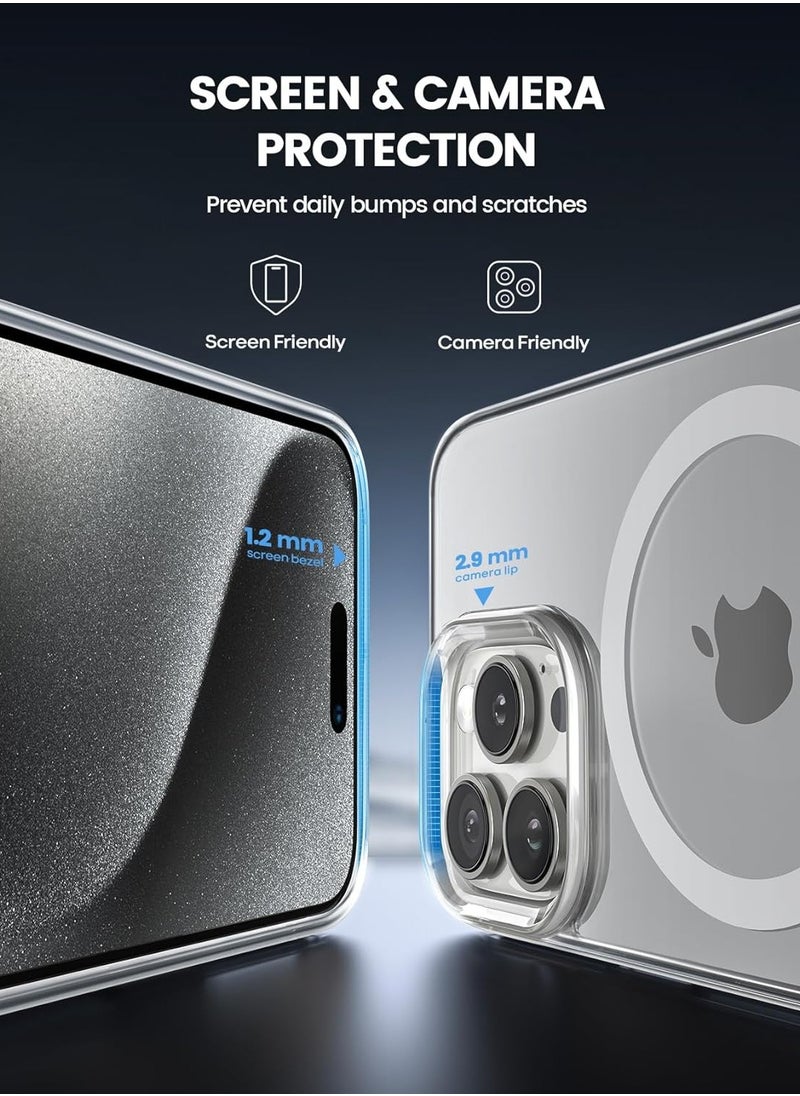 Generic - iPhone 16 Pro Case, Camera Control Compatible with MagSafe, Camera Protection, Shockproof Thin Cover, Resists Yellowing and Scratches, Magnetic Phone Case for iPhone 16 Pro, Clear - Image 1