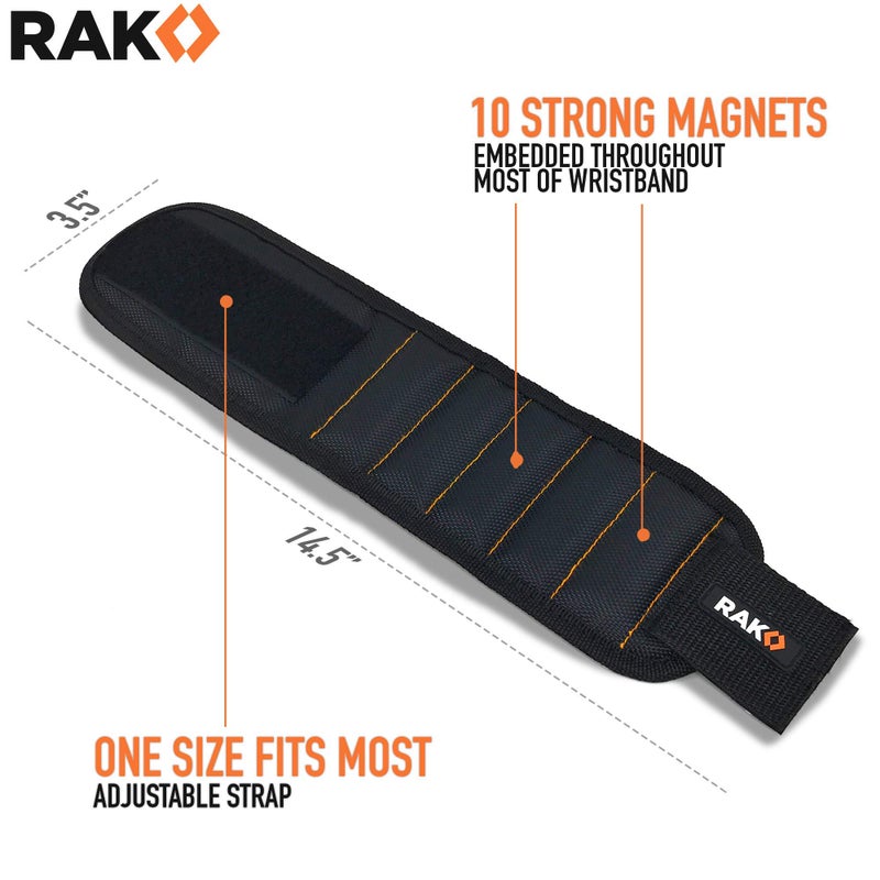 RAK Magnetic Wristband for Tools - Premium Tool Belt for Holding Screws Nails with Powerful Magnets, Birthday Gifts for Men, Cool Gadgets Stuff Gifts for Dad, Husband, Grandpa, Handyman, Him - Image 4