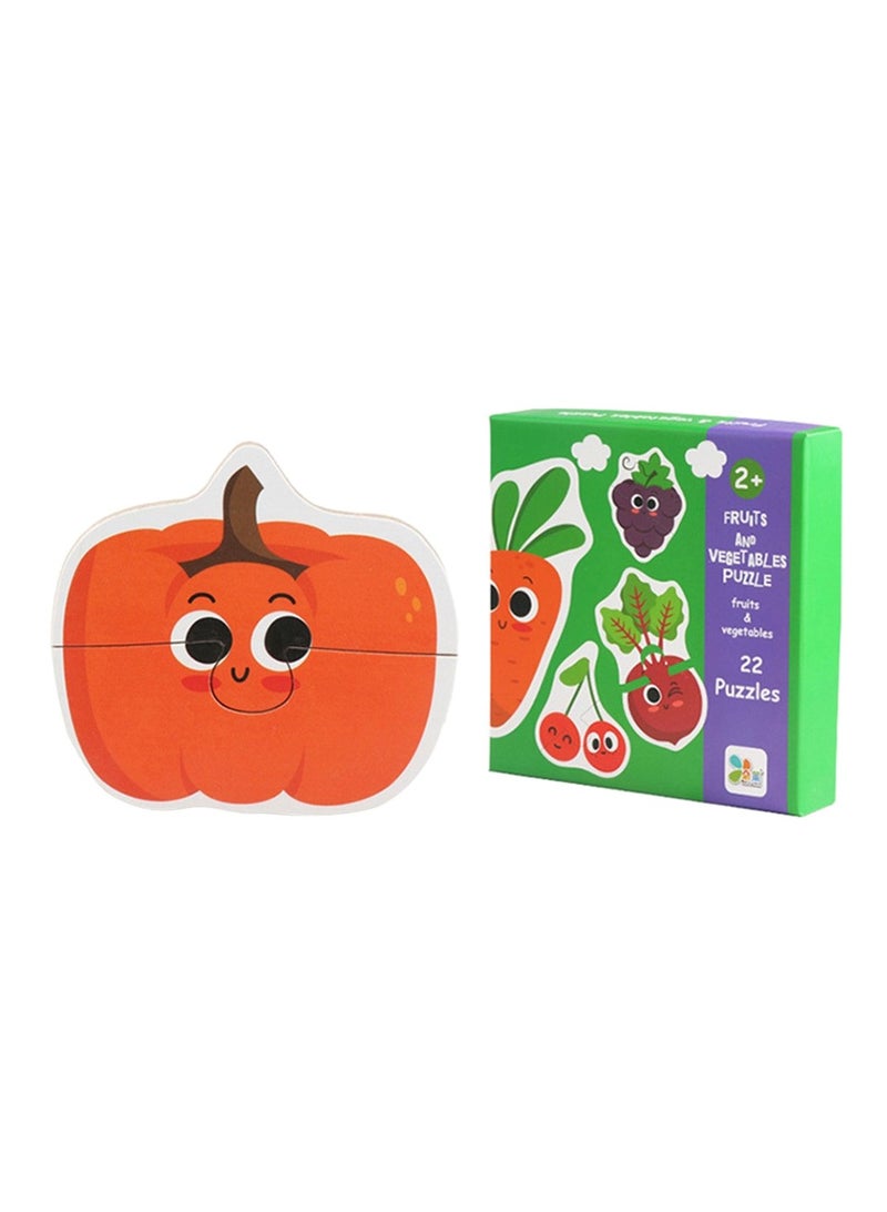 UKR UKR 22-Piece Fruit and Vegetables Matching Puzzle for Kids – Educational Learning Game for Toddlers | Fun Fruit & Veg Puzzle for Early Childhood Development & Play - Image 3