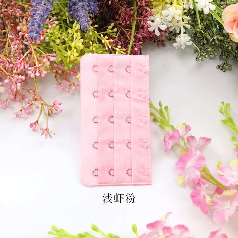Generic Underwear extension buckle three rows of five buttons/5 rows of 9.5cm bra extension back buckle buckle many colors without packaging Shallow shrimp powder 