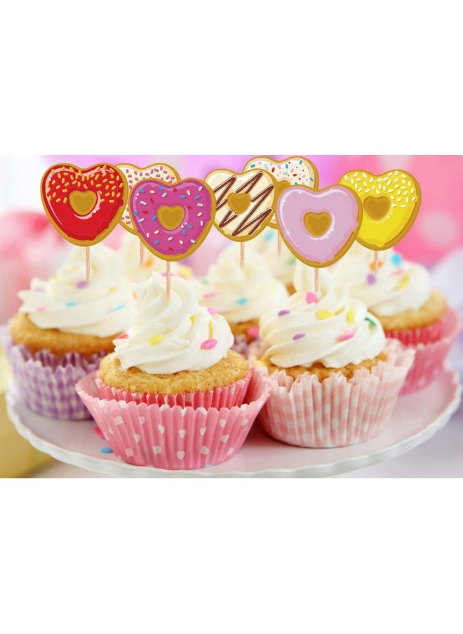 WaaHome - 207Pcs Donuts Heart Stickers Valentines Stickers For Kids School Classroom Teacher Reward Party Decor Scrapbooking Supplies - Image 1