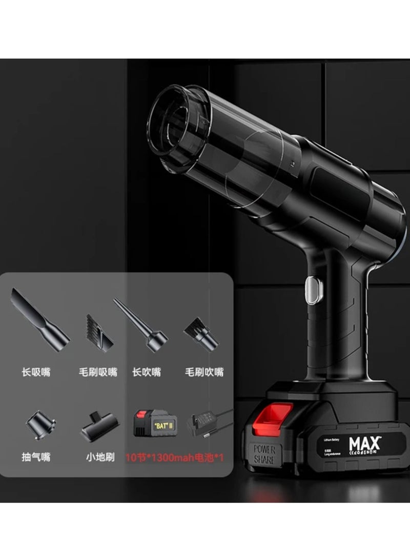 Portable Handheld Car Vacuum Cleaner – Wireless High-Power Lithium Battery with Replaceable Design - Image 1