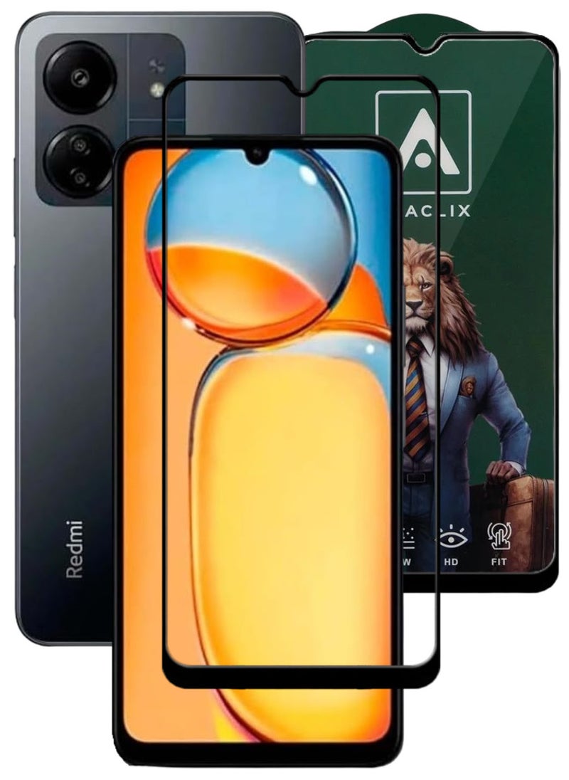 ACLIX Antistatic ESD Dustproof Premium Quality High Definition Tempered Glass Screen Protector Designed For Xiaomi Redmi 13C - Image 1
