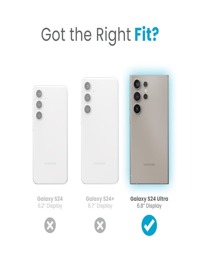 Speck Presidio 2 Grip Samsung Galaxy S24 Ultra Case - Drop & Camera Protection, Soft-Touch Secure Grip, Wireless Charging Compatible, Shock Absorbant, Galaxy S24 Ultra Case - Black - Image 2