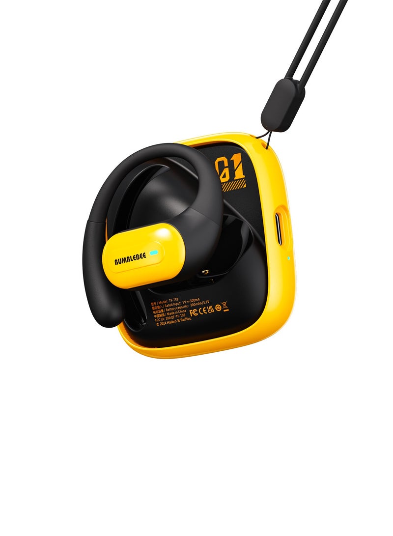 TRANSFORMERS TF-T59 OWS Earphones - Bluetooth 5.4 Wireless Earbuds with 4 Hours Playback, 100-Hour Standby, and 10m Transmission Distance for Ultimate Audio Experience - Yellow - Image 2