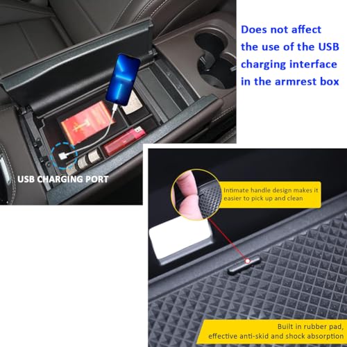 CUCHIYUN Center Console Organizer Tray Storage Box Compatible with Mercedes Benz 2022 GLE/GLS Accessories 2021 2020, Car Central Armrest Storage Box Tray Organizer - Image 4