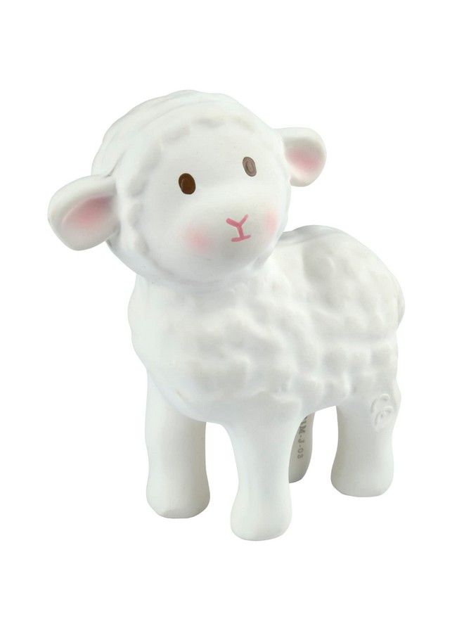Tikiri Toys Rubber Bahbah Rattle Teether & Bath Toy Organic Natural Rubber Ages 6 Months & Up - Image 2
