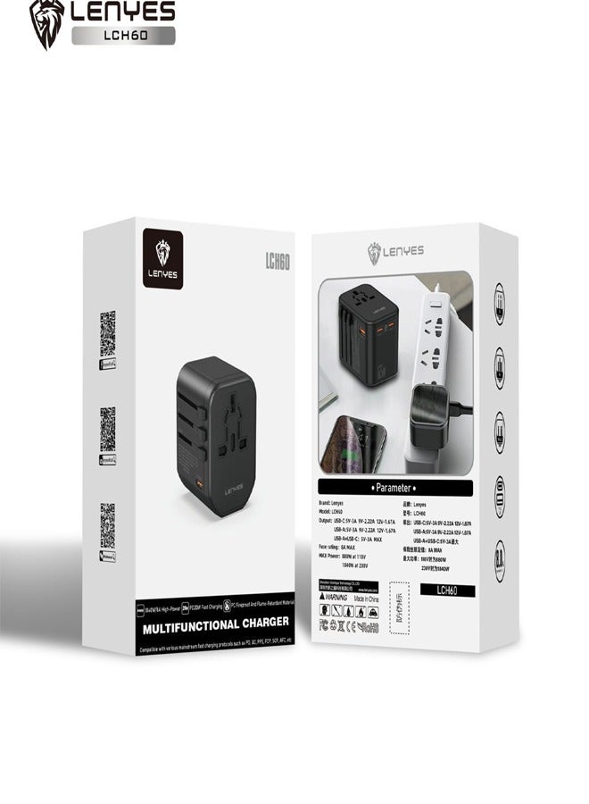 LENYES LCH 60 Fast Charging Dual-Port USB Wall Charger with Smart Power Output - Image 4