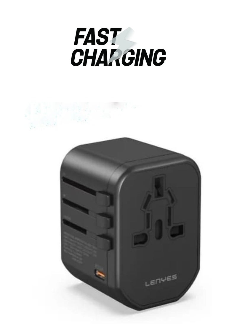 LENYES LCH 60 Fast Charging Dual-Port USB Wall Charger with Smart Power Output - Image 1
