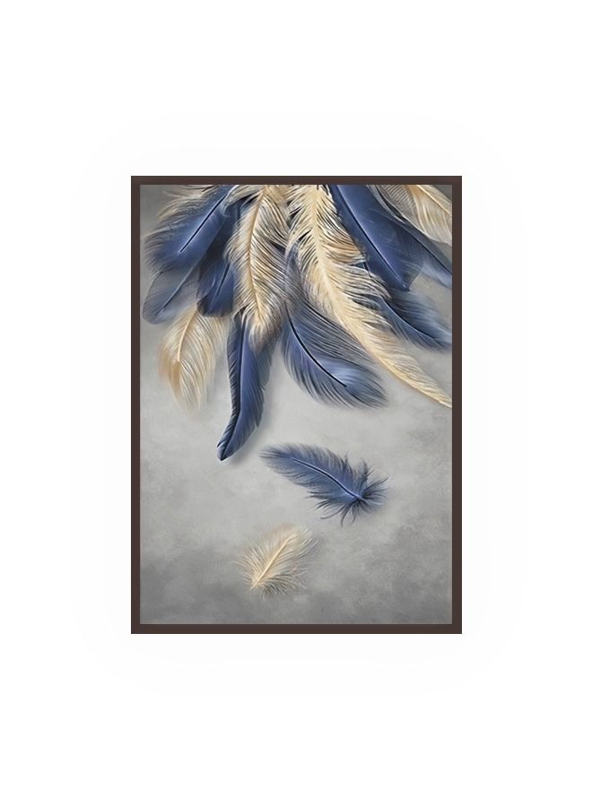 Marktna Canvas Wall Art for Wall Decoration Modern Design With a Hollow Brown Frame Size 120x80cm One Piece - Image 2