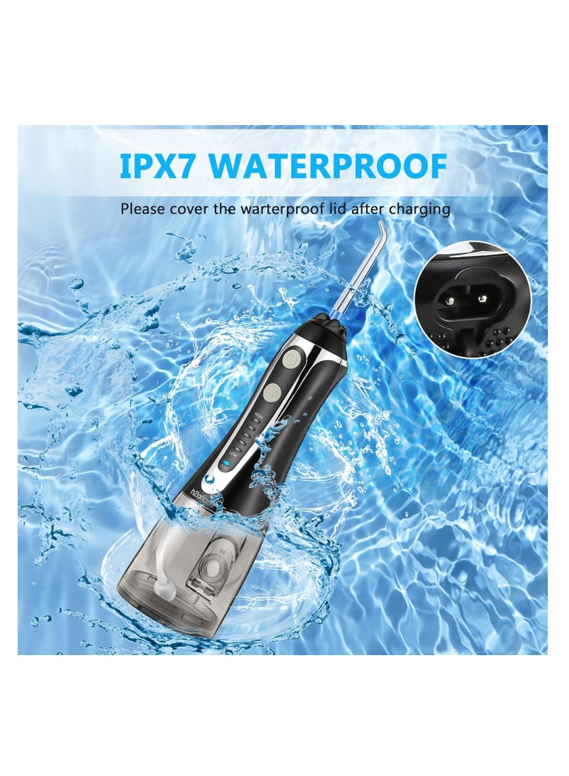 specton Water Dental Flosser, Cordless Oral Irrigator,Rechargeable Teeth Cleaners for Braces Oral Care,Waterproof and Portable for Travel with 6 Nozzles - Image 5