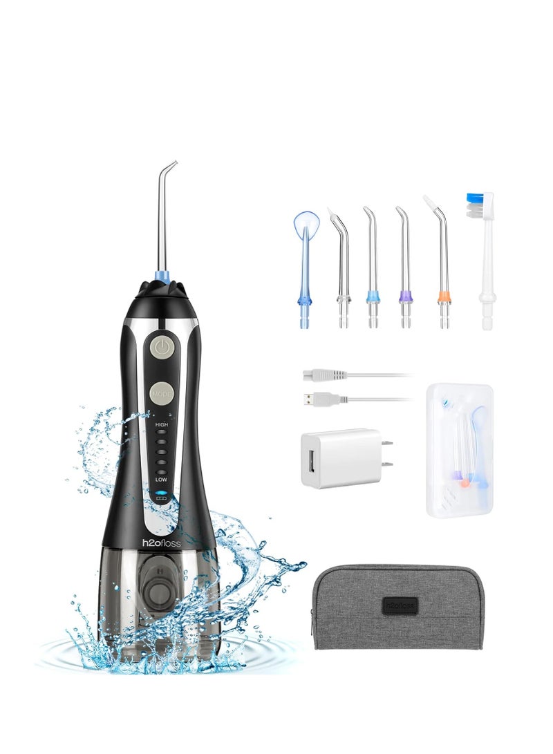 specton Water Dental Flosser, Cordless Oral Irrigator,Rechargeable Teeth Cleaners for Braces Oral Care,Waterproof and Portable for Travel with 6 Nozzles - Image 1