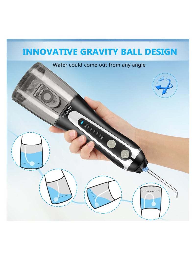 specton Water Dental Flosser, Cordless Oral Irrigator,Rechargeable Teeth Cleaners for Braces Oral Care,Waterproof and Portable for Travel with 6 Nozzles - Image 3