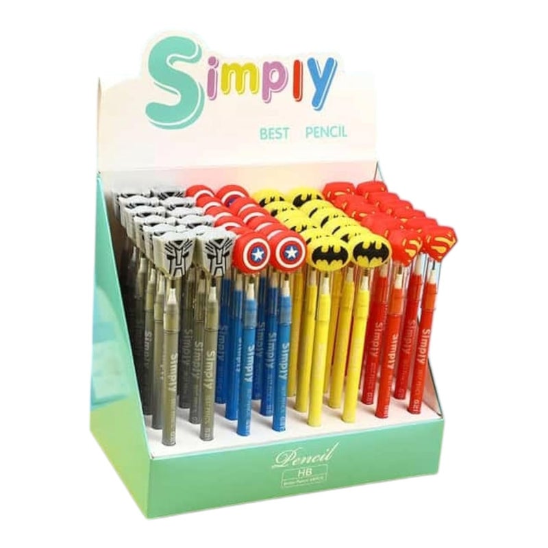 ™ Superhero Cartoon Pack of 12 Mechanical Pencils for Kids | HB Lead | School Supplies & Writing Stationery Set, Perfect for Return Gifts & Party Favors