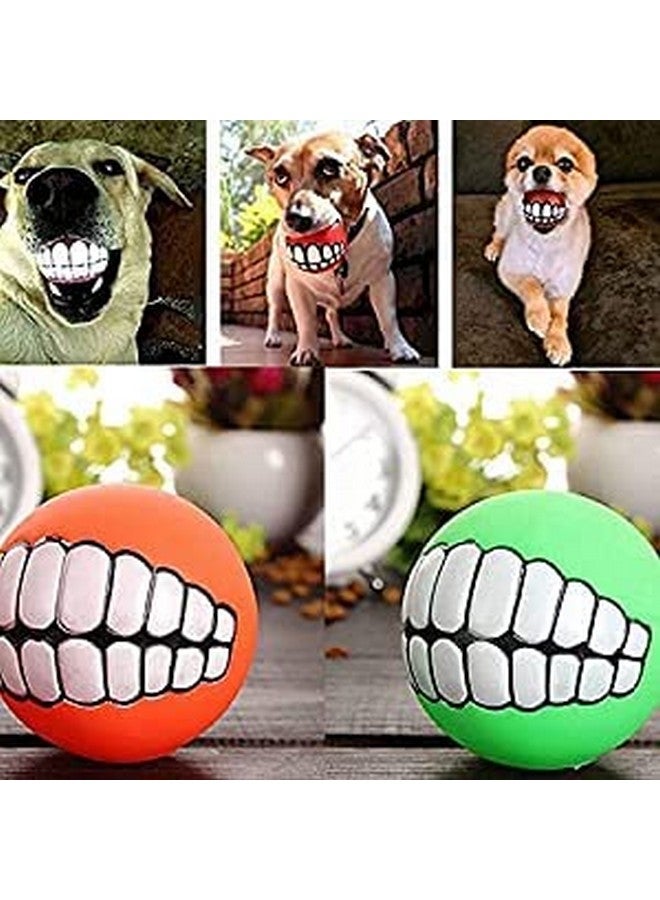 كرة صرير للكلاب، لعبة أسنان مضغ للجراء، كرة صرير، ألعاب مضحكة للكلاب والقطط والجراء - عبوة من قطعة واحدة (قد يختلف اللون) - Image 1