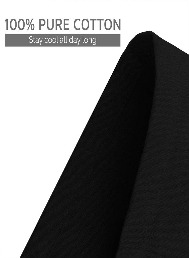 UBICON Xtra Wide Short Apron (36" Wide, 20" Long), Durable, 100% Cotton Large Pockets, Long Tiebacks For Kitchen, Garden, Restaurant (1 Pack, Black) - Image 4