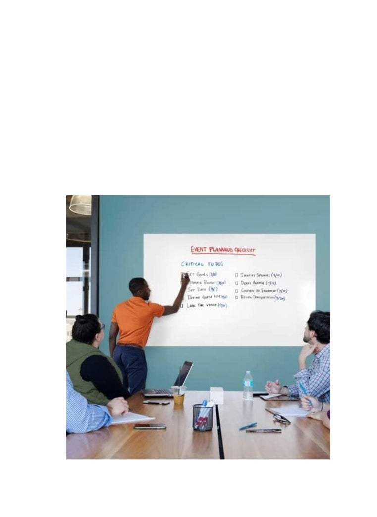 Cool Baby COOLBABY Self Adhesive Whiteboard Sticker Removable Wall Vinyl Peel and Stick Paper School, Office, Home, College Students Painting Wallpaper (60x200cm)  - Image 2